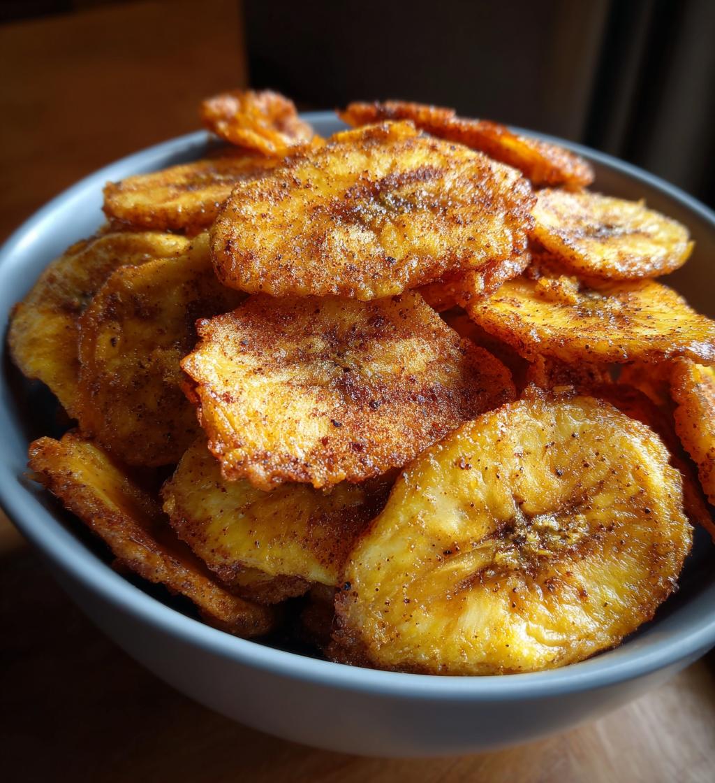 air fryer banana chips - detail 1