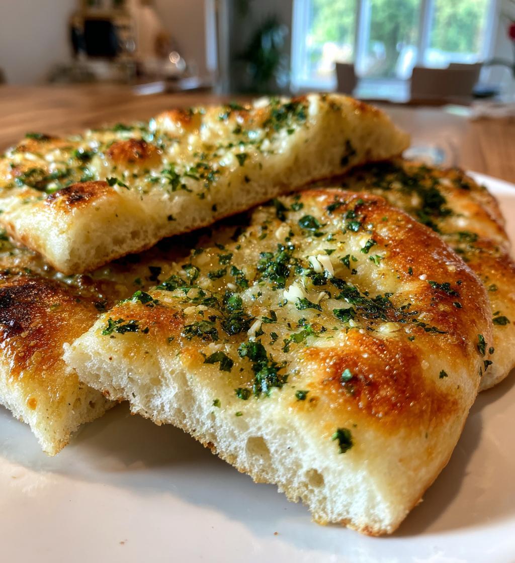 air fryer garlic flatbread