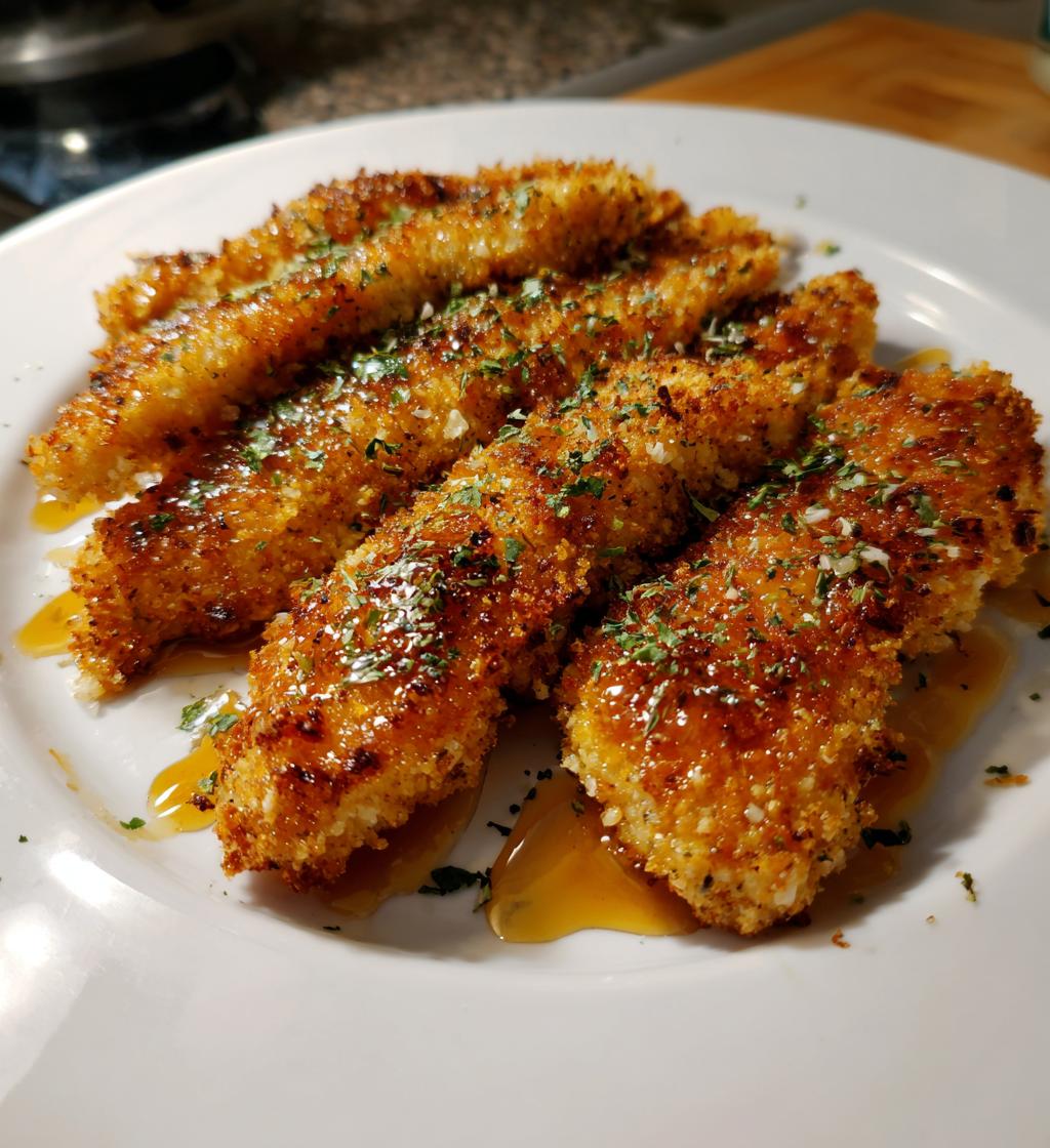 air fryer honey butter garlic chicken tenders - detail 1