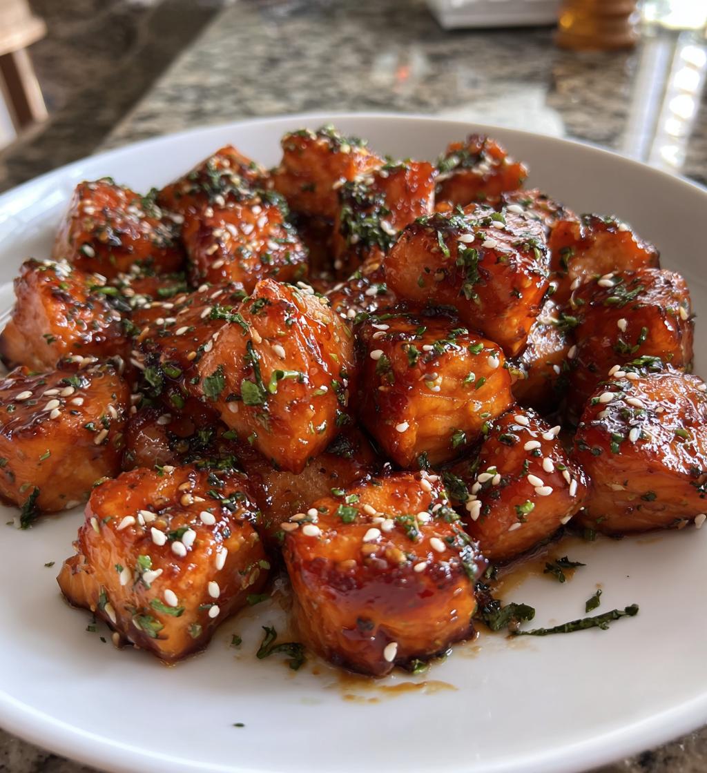 air fryer honey garlic salmon bites