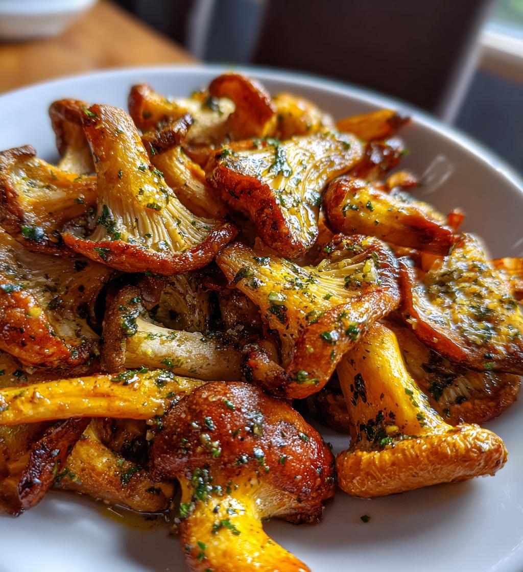 air fryer mushrooms - detail 1