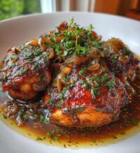 apple cider vinegar braised chicken
