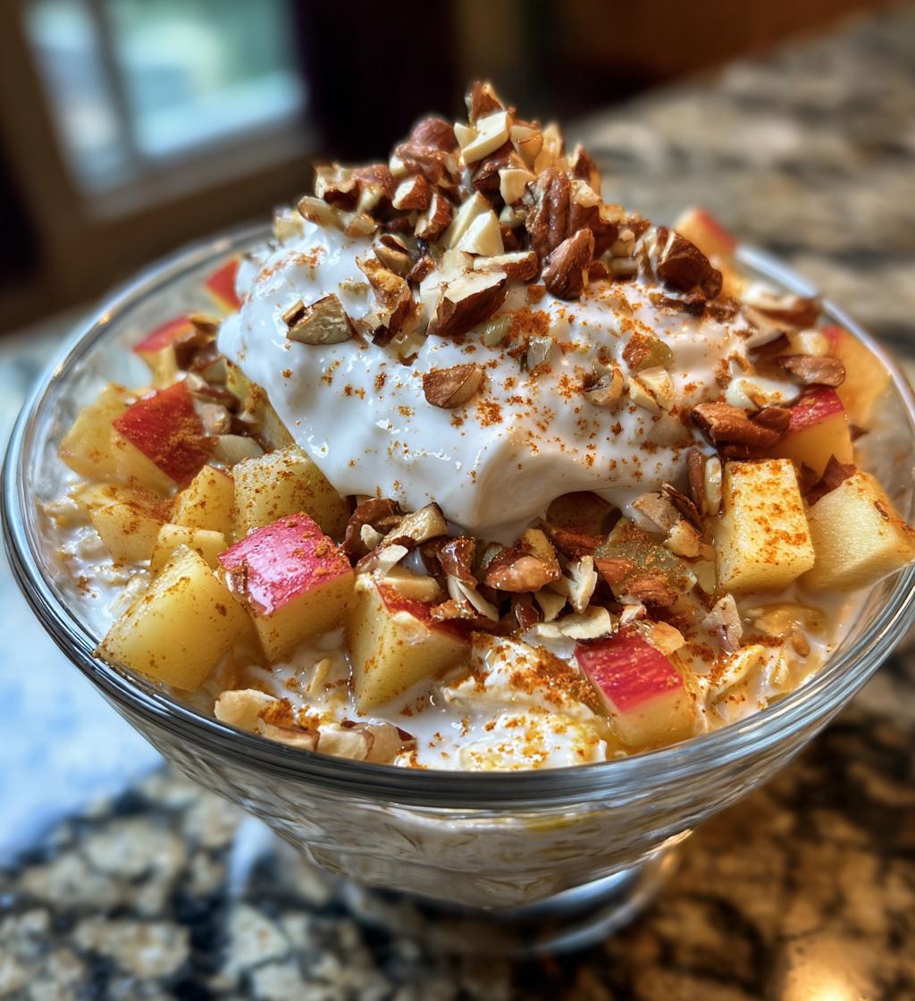 apple cinnamon overnight oats - detail 1