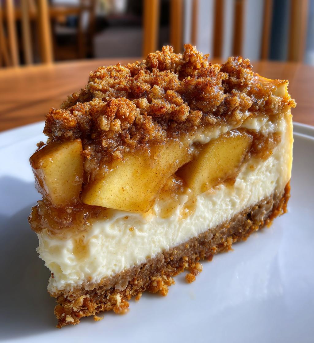 apple crisp cheesecake delight