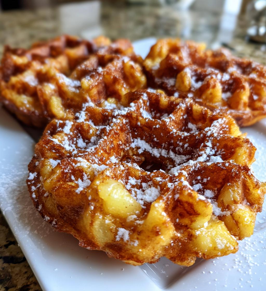 apple fritter waffle donuts