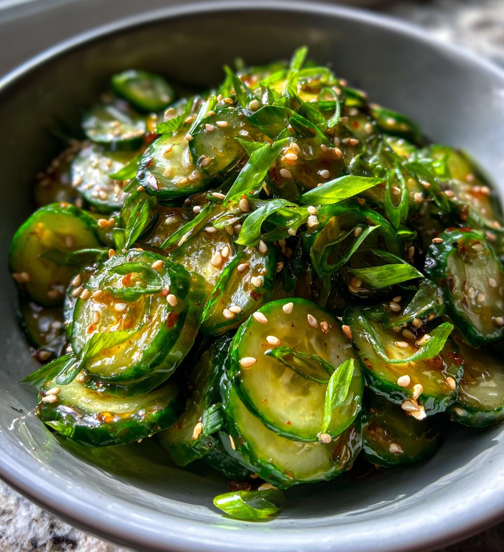 asian cucumber salad - detail 1
