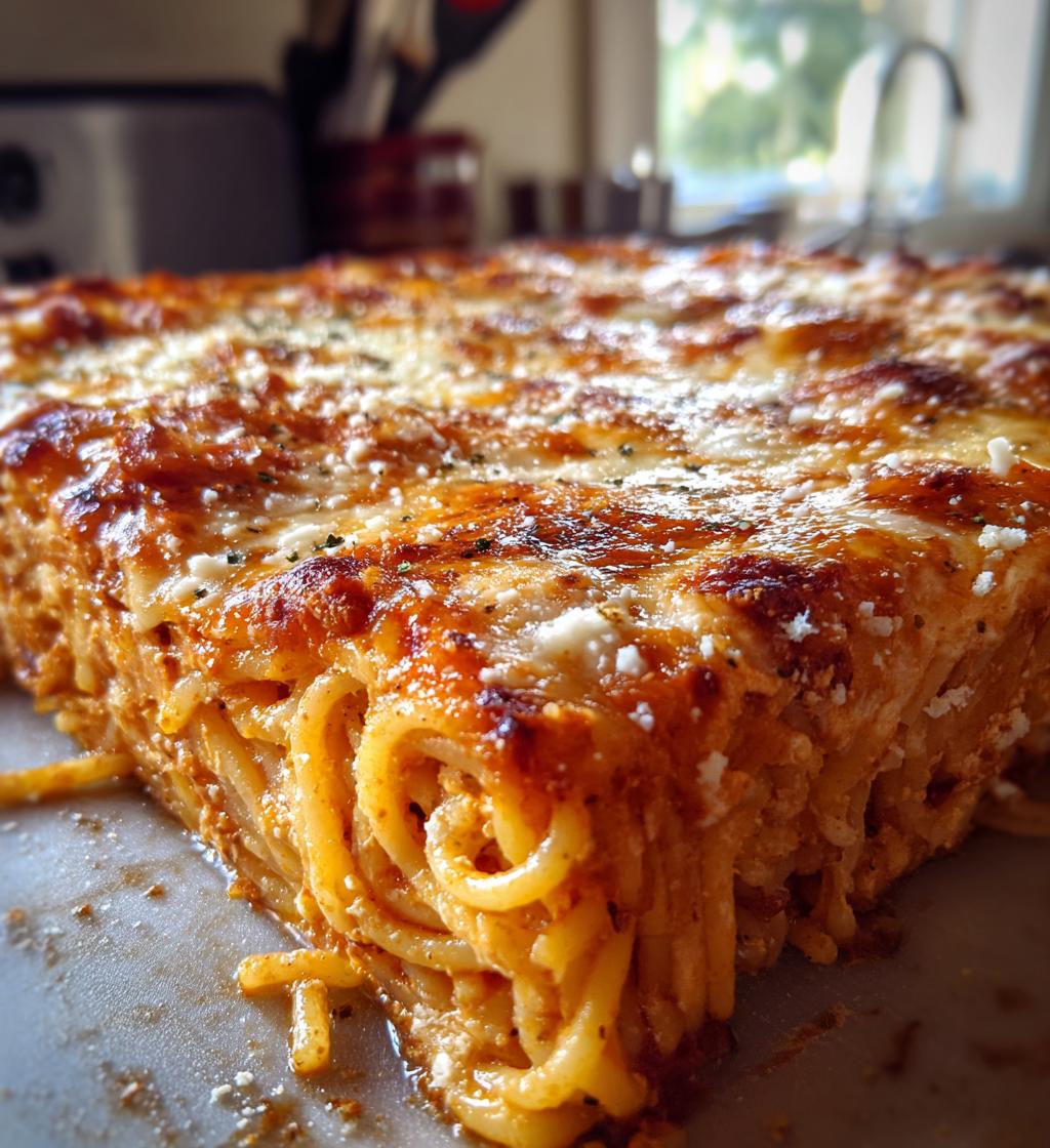 authentic italian style spaghetti bake - detail 1