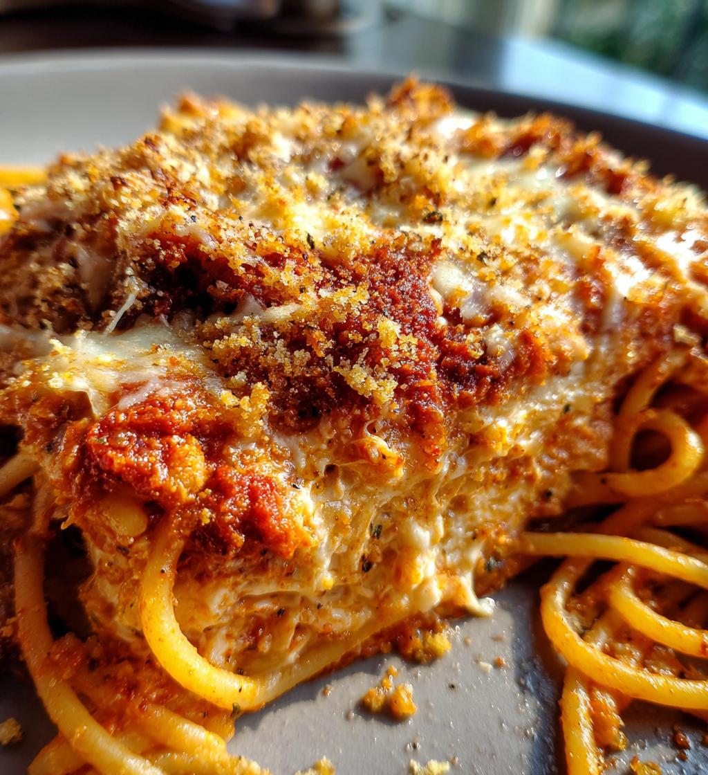 authentic italian style spaghetti bake