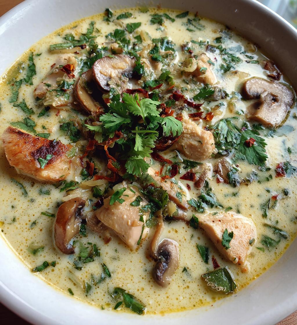 authentic tom kha gai soup - detail 1