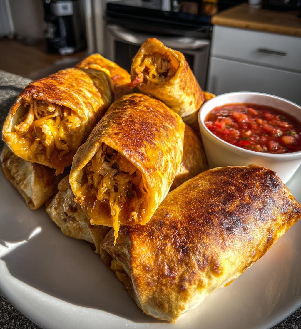 baked chicken chimichangas - detail 1