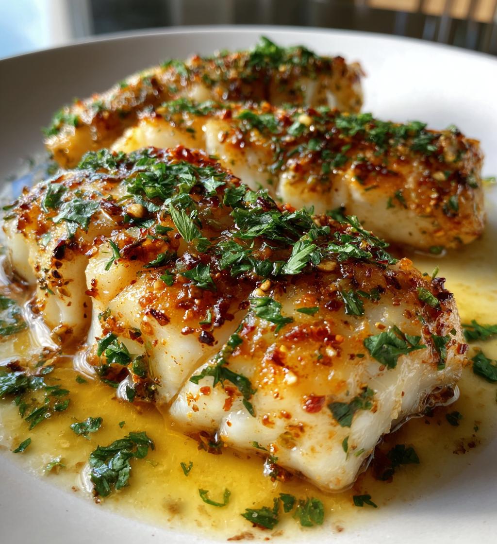 baked lemon butter cod - detail 1