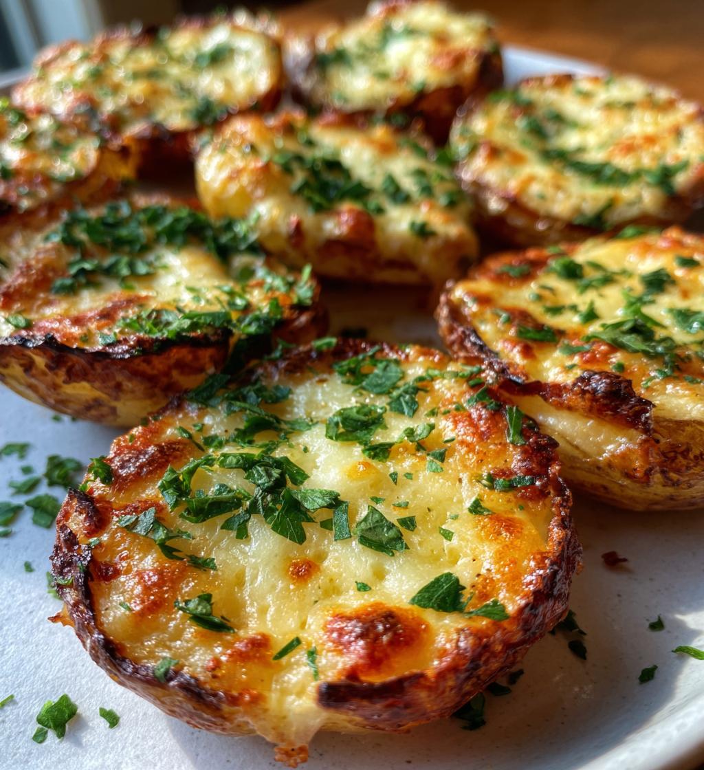 baked potato slices with cheese - detail 1