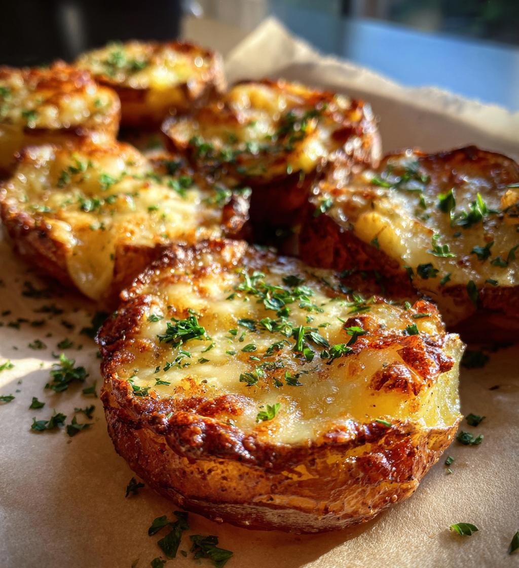 baked potato slices with cheese