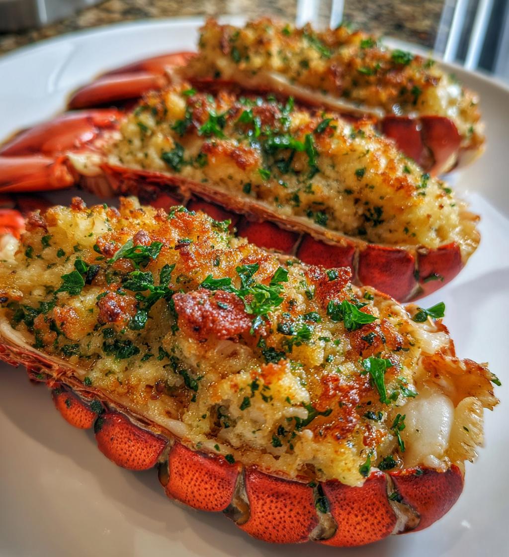 baked stuffed lobster tail delight - detail 1