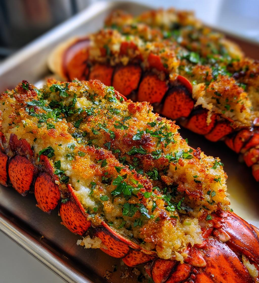 baked stuffed lobster tail delight