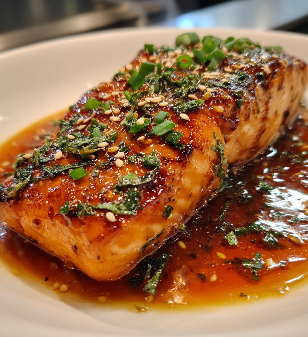 baked teriyaki salmon - detail 1