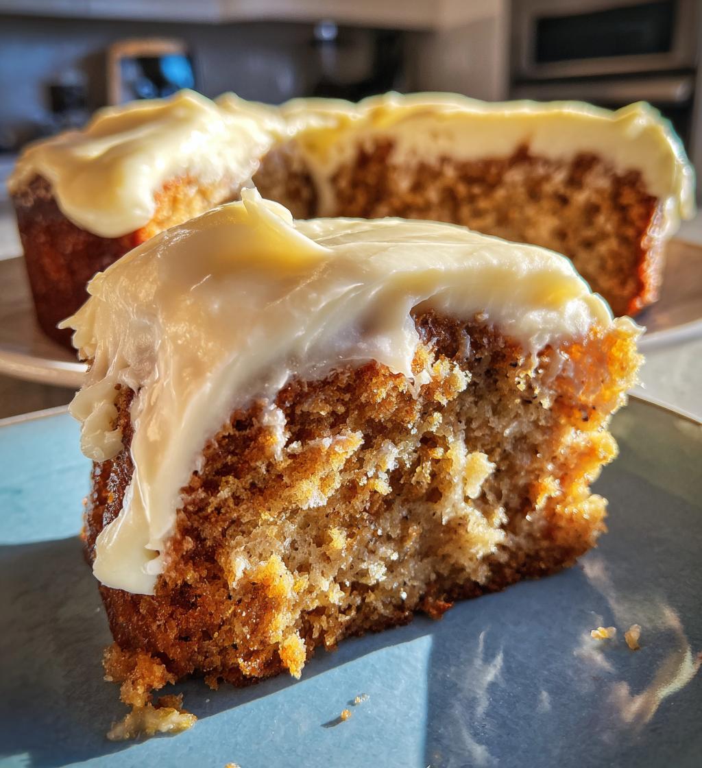banana bread cake with cream cheese frosting