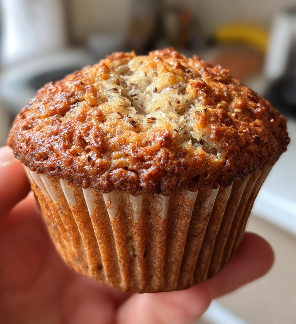 banana oatmeal muffins - detail 1