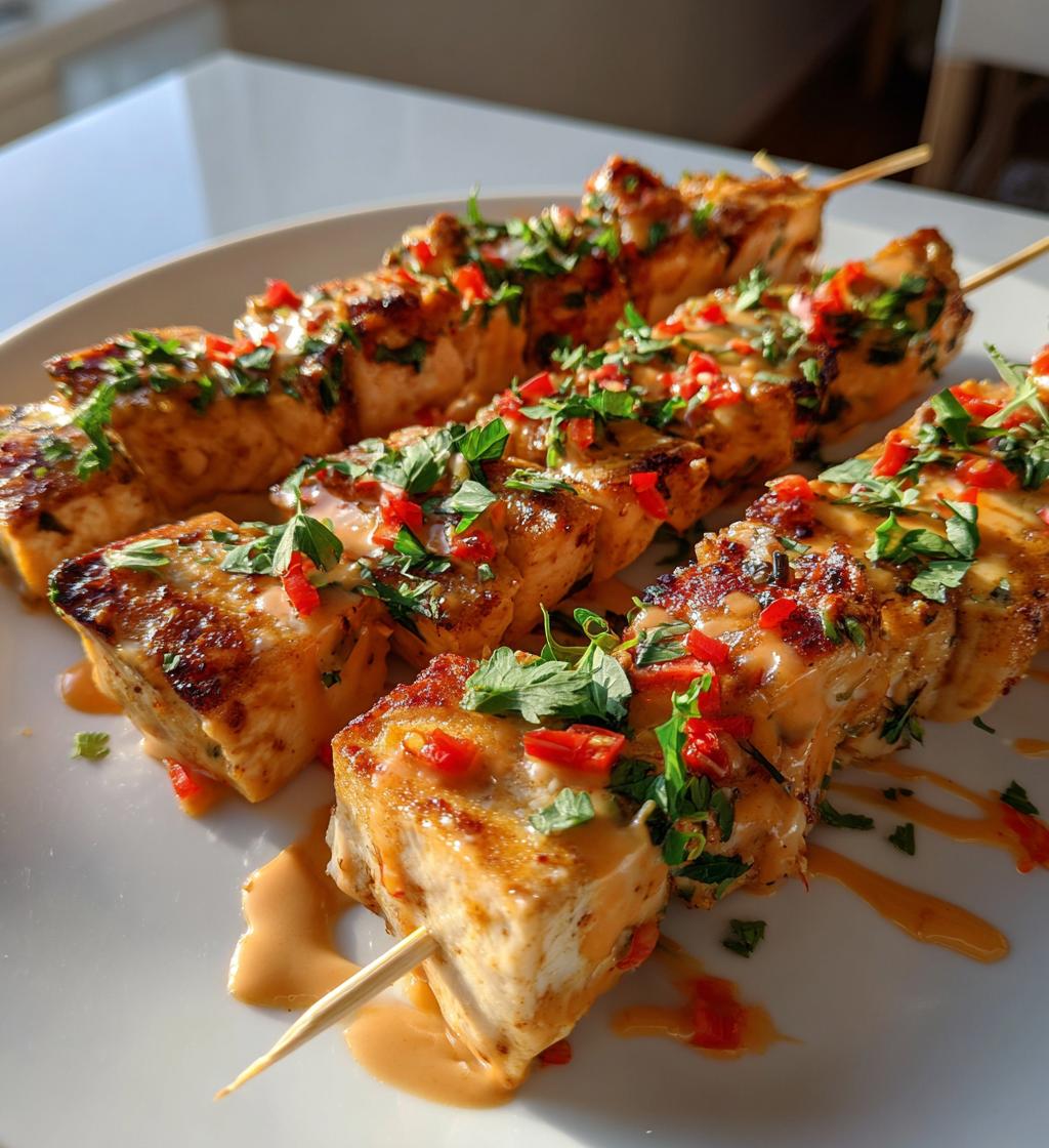 bang bang chicken skewers - detail 1