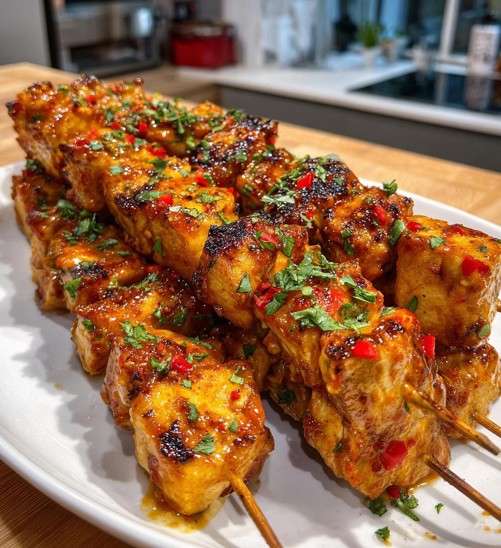 bang bang chicken skewers