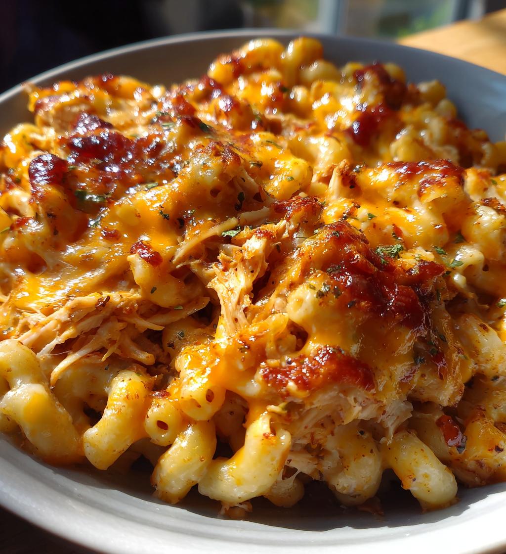 bbq chicken mac and cheese - detail 1