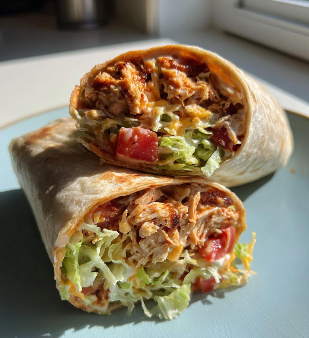 bbq ranch chicken wrap - detail 1