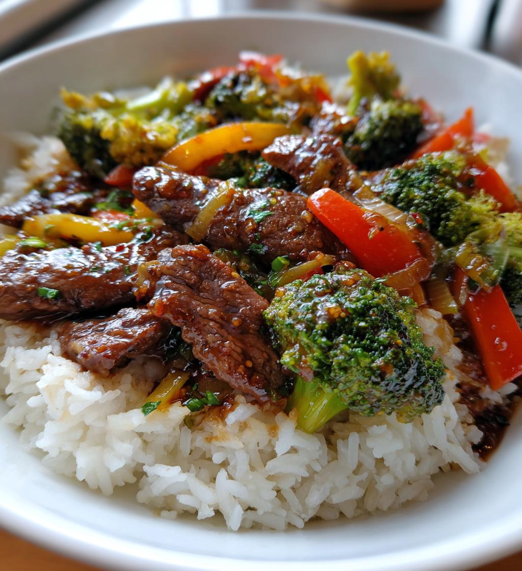 beef stir fry with rice - detail 1