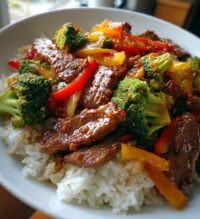 beef stir fry with rice
