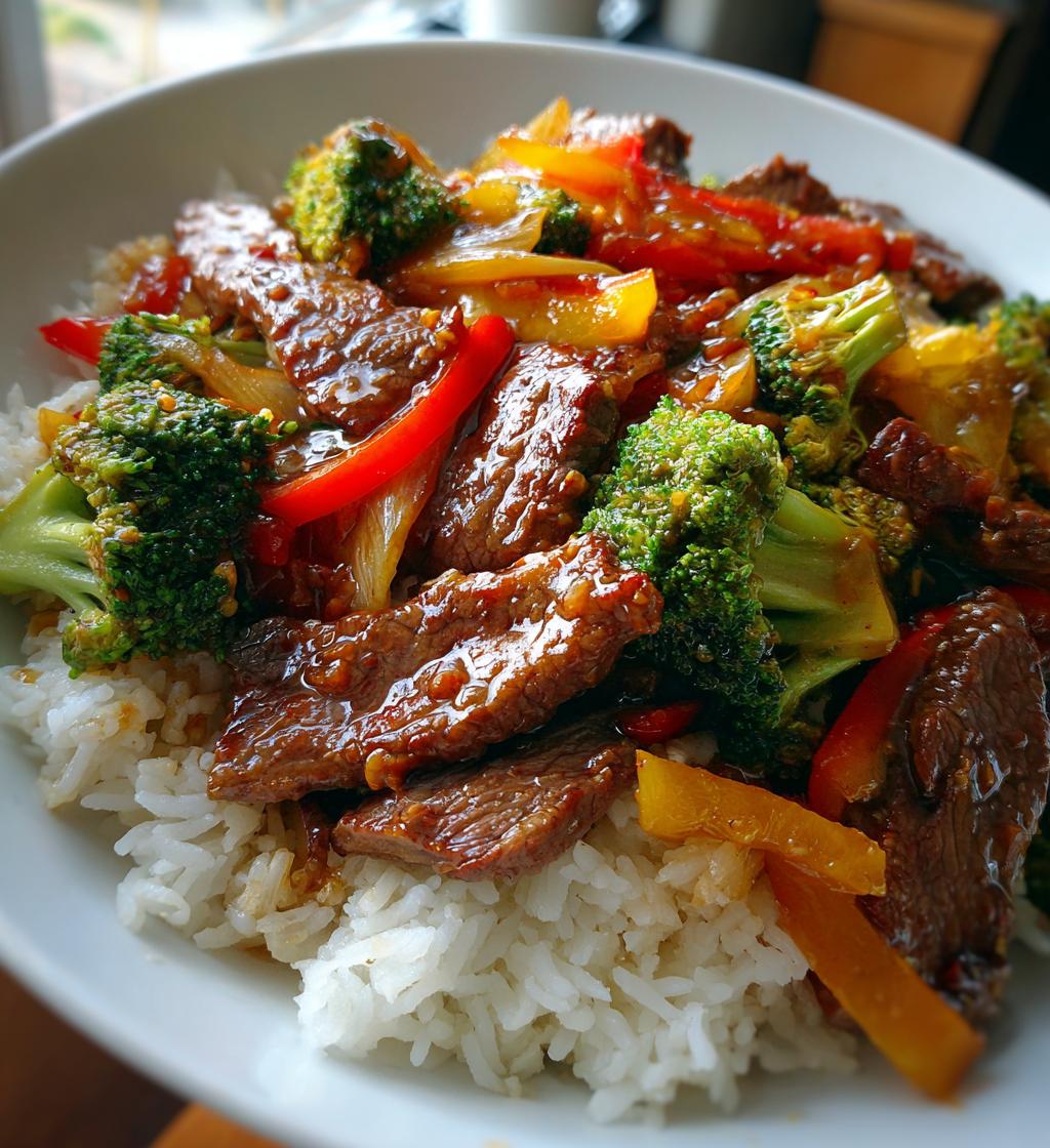 beef stir fry with rice