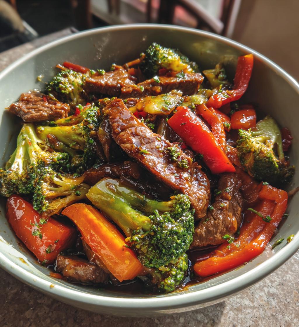 beef stir fry with vegetables - detail 1