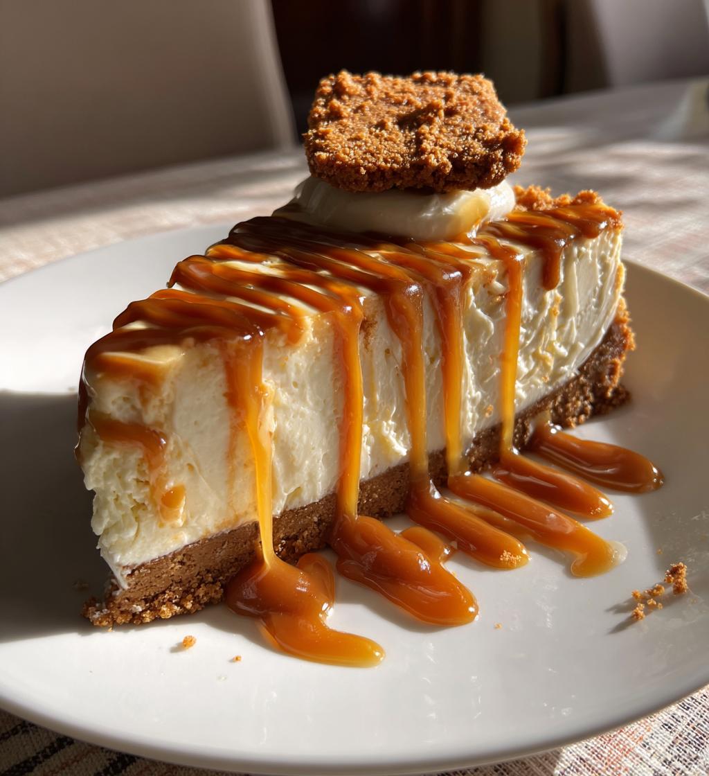 biscoff salted caramel cheesecake