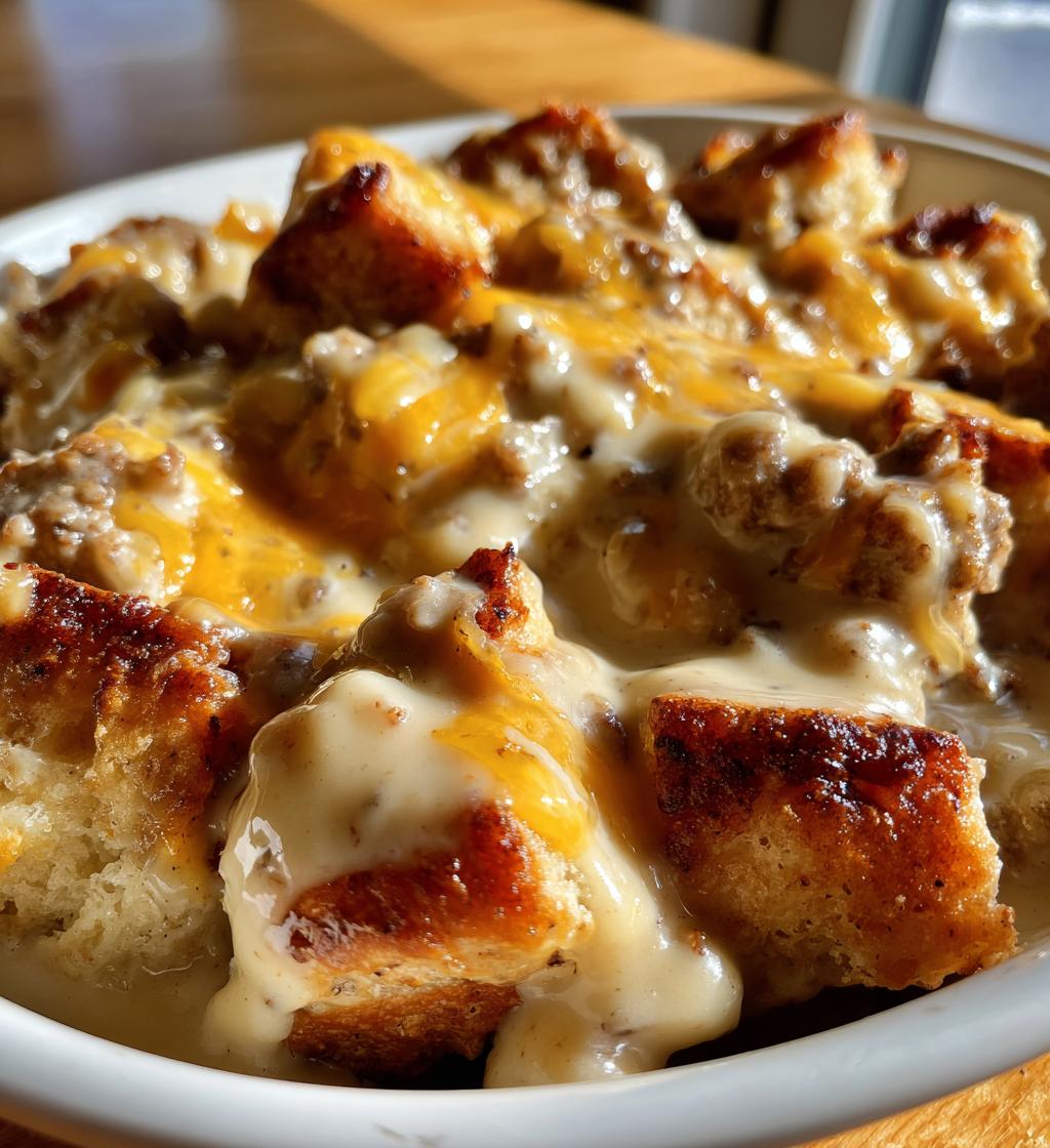 biscuits and gravy casserole