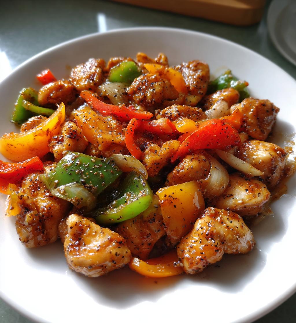 black pepper chicken - detail 1