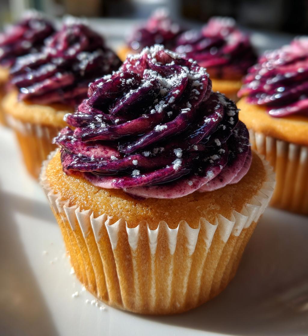 blackberry swirl cupcakes - detail 1
