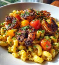 blackened shrimp cavatappi