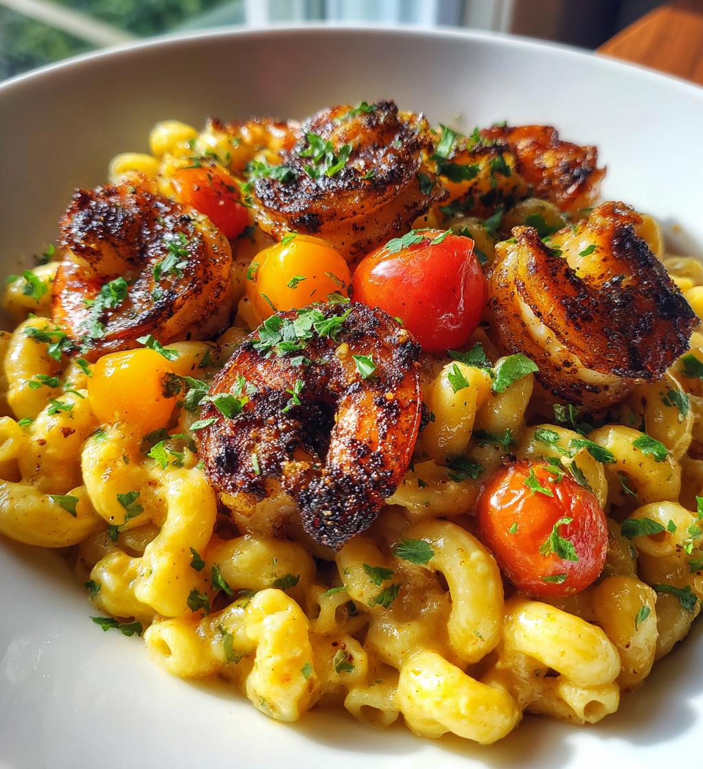 blackened shrimp cavatappi
