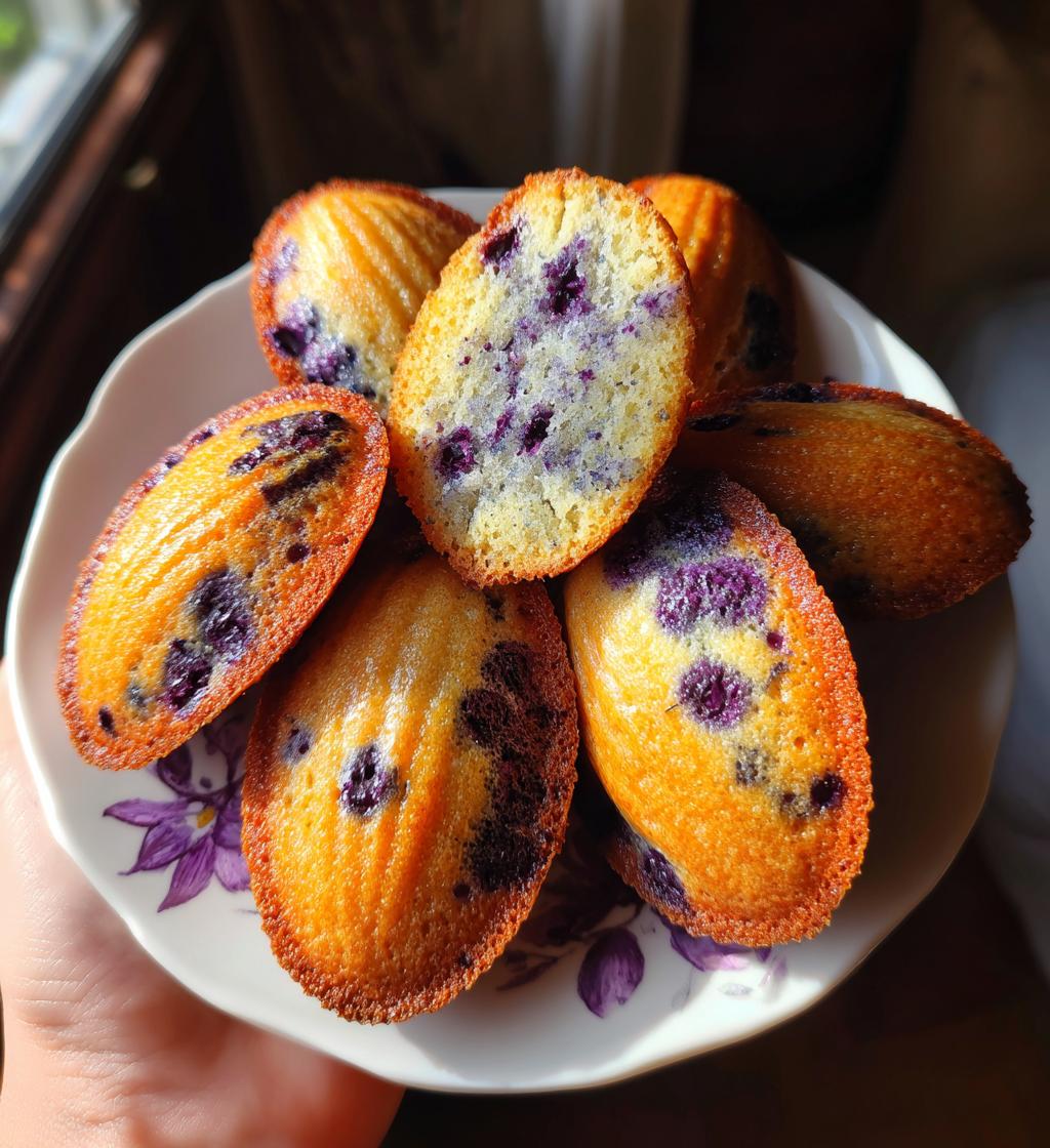 blueberry lavender vegan madeleines - detail 1