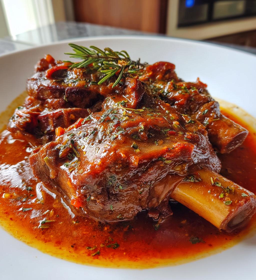 braised lamb shanks - detail 1