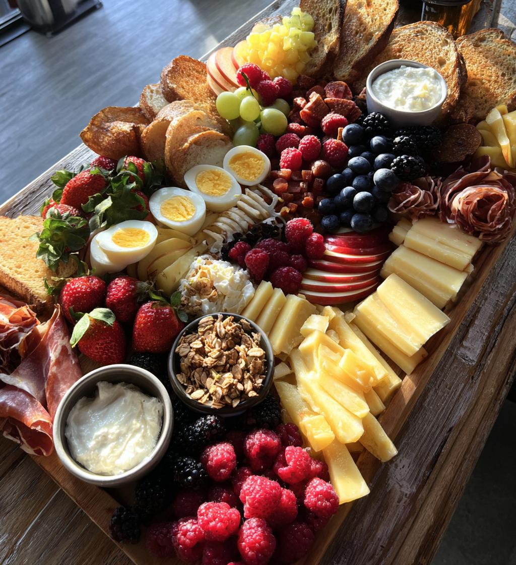 breakfast charcuterie board - detail 1