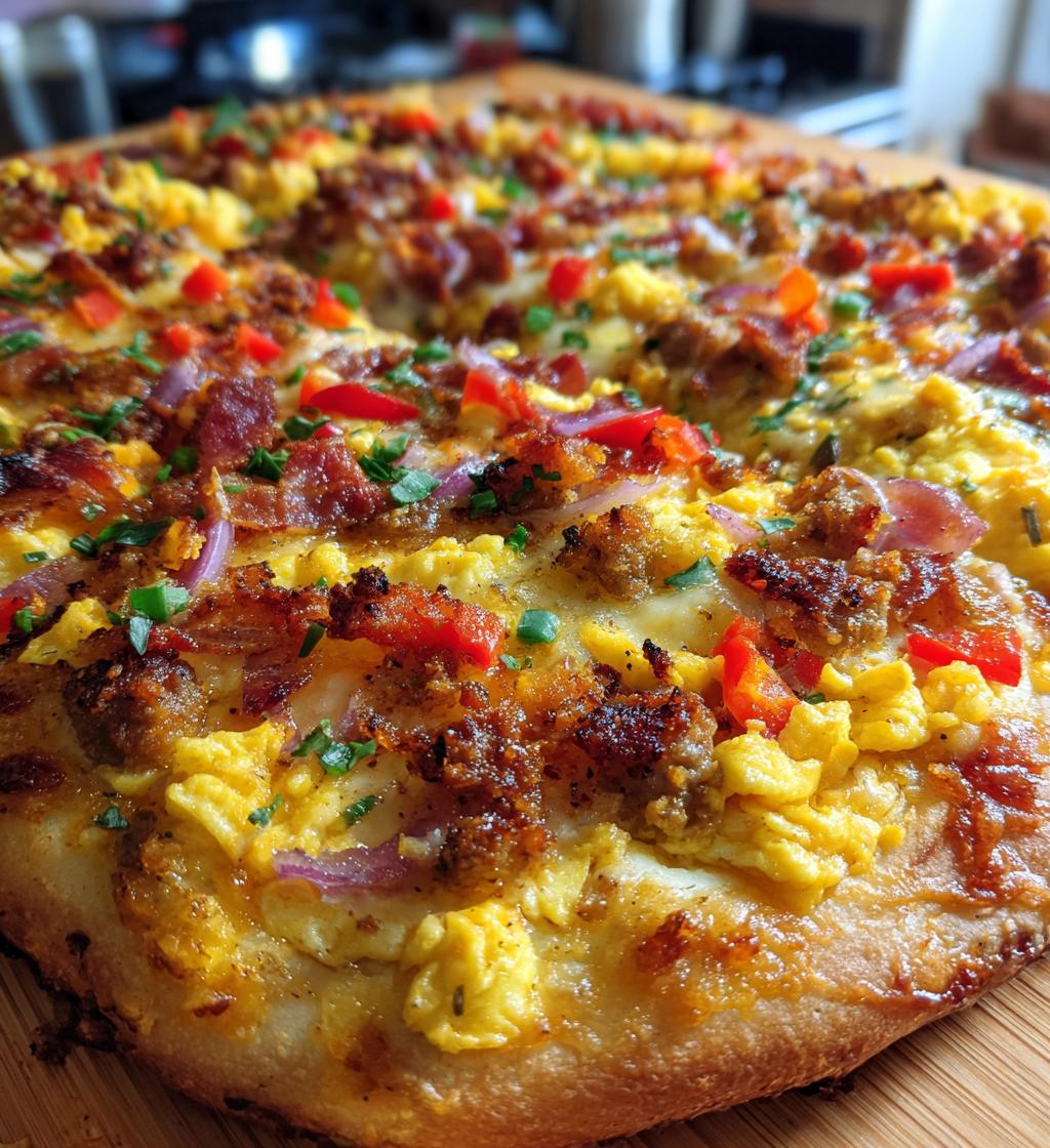breakfast pizza - detail 1
