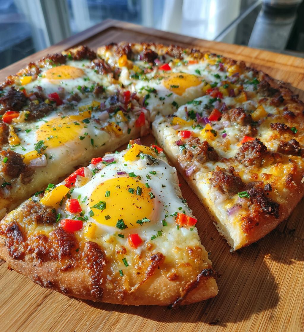 breakfast pizza - detail 1
