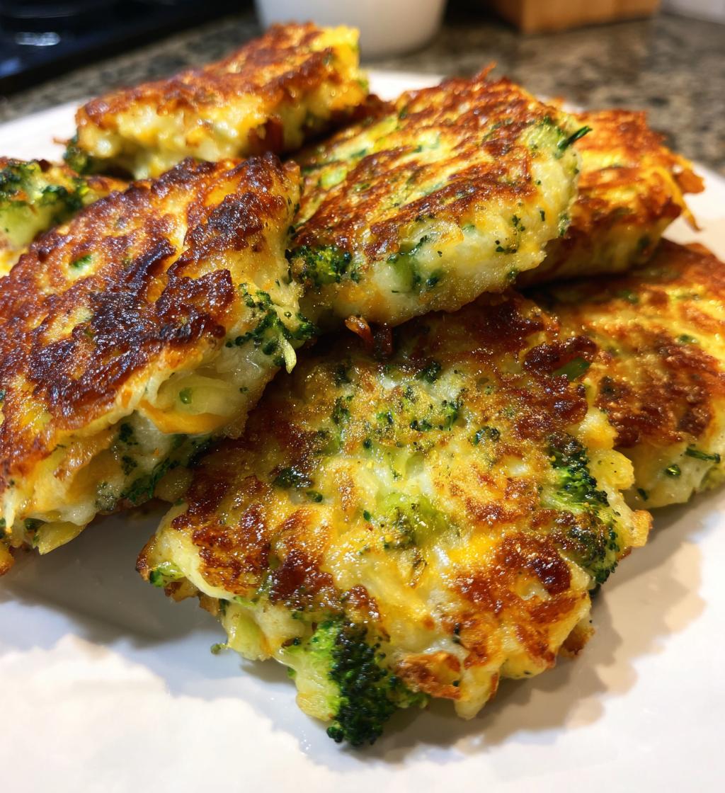 broccoli cheese patties - detail 1