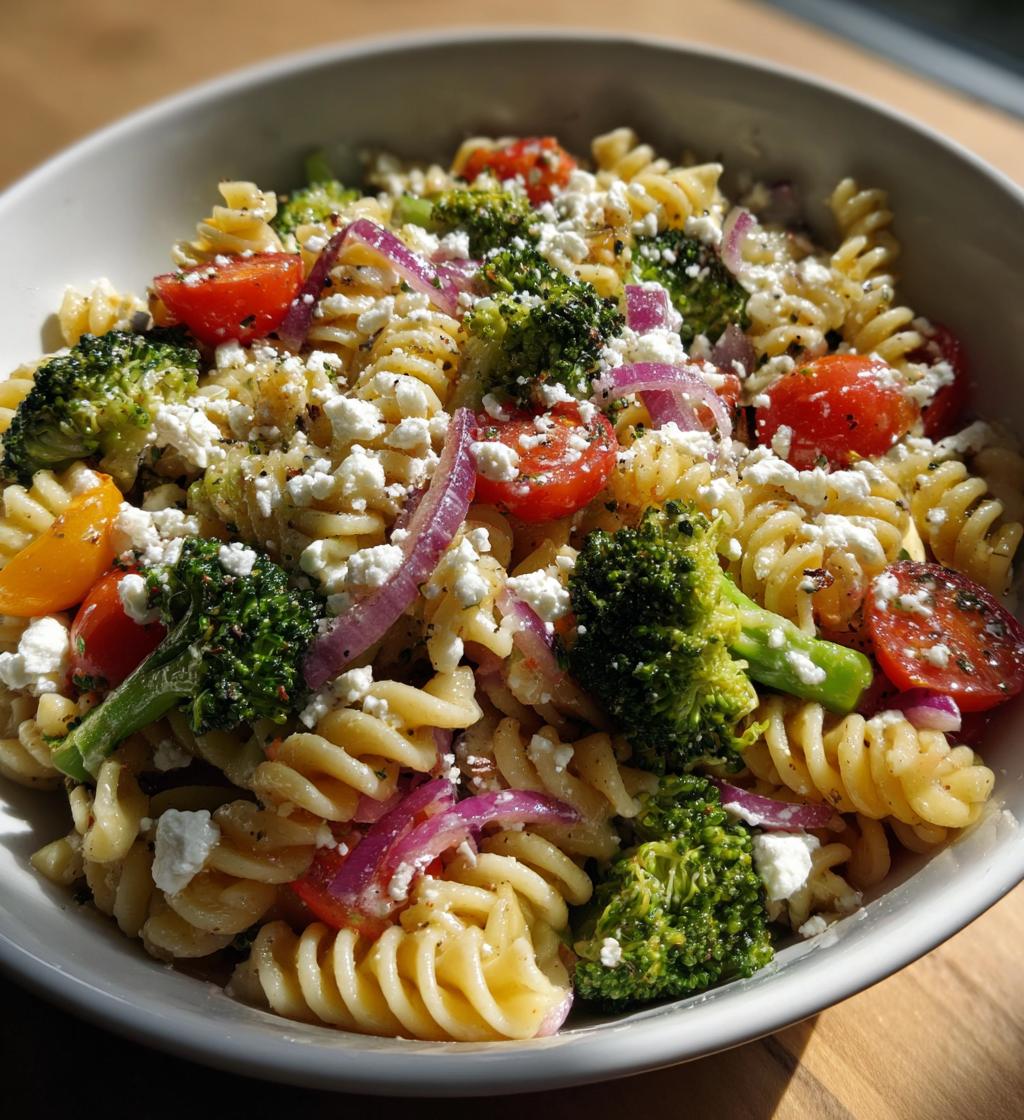 broccoli pasta salad - detail 1