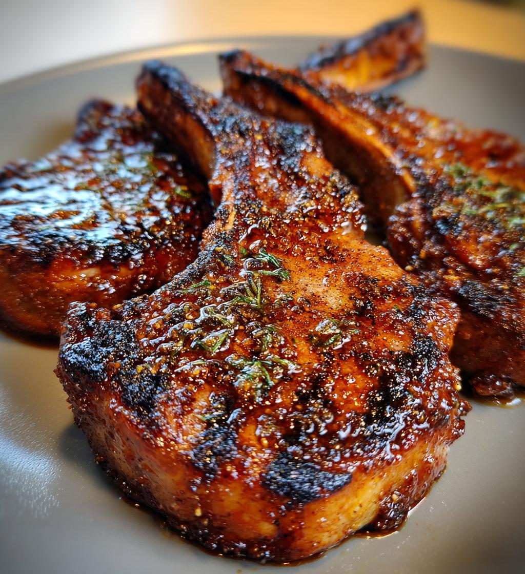 brown sugar beef chops - detail 1