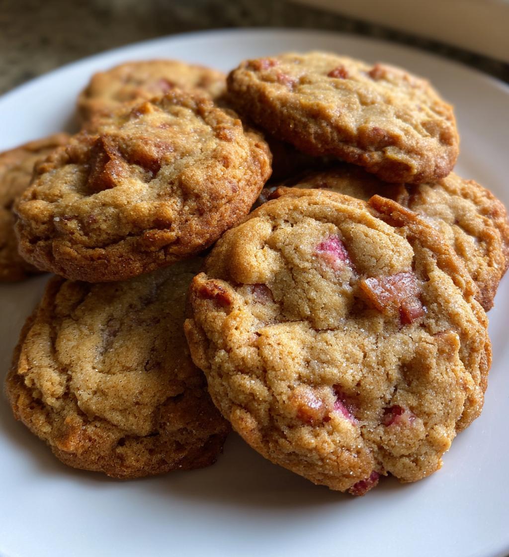 brown sugar rhubarb cookies - detail 1