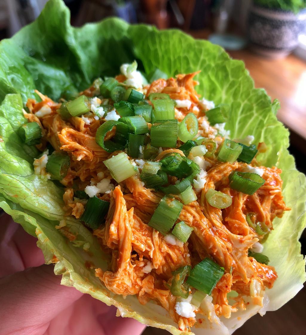 buffalo chicken lettuce wraps - detail 1