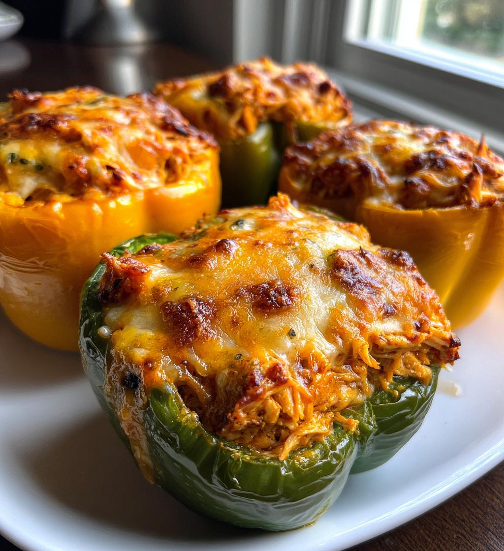 buffalo chicken stuffed peppers - detail 1