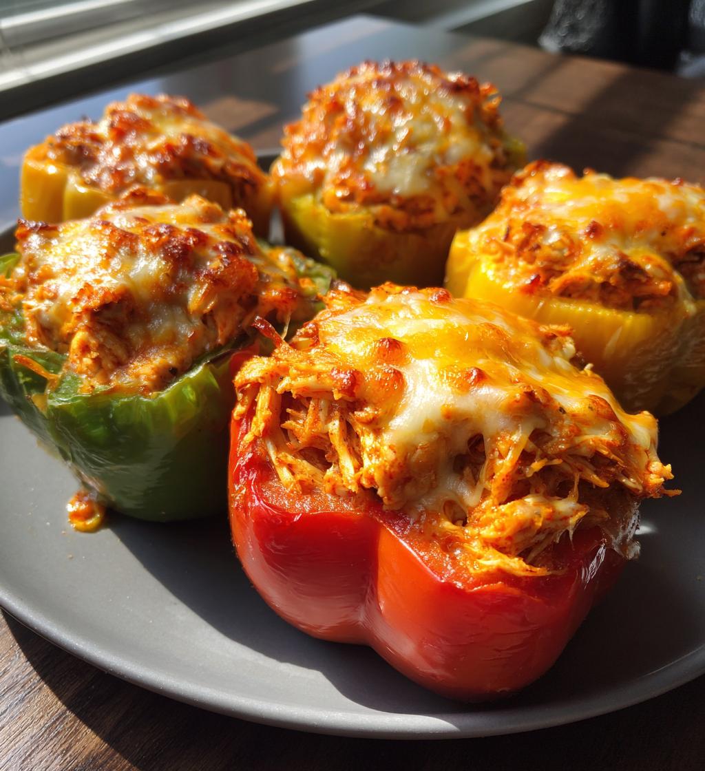 buffalo chicken stuffed peppers