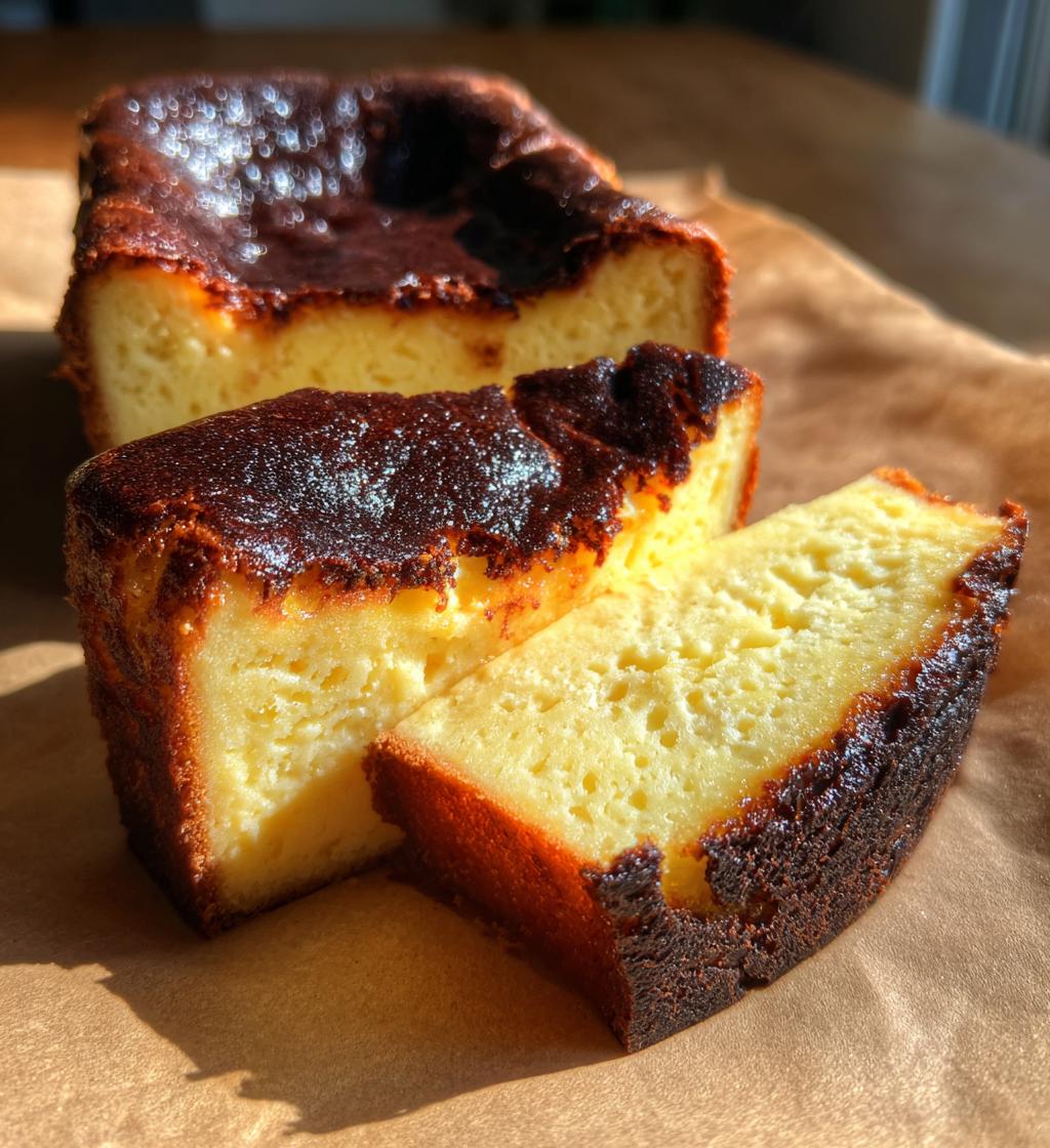 burnt basque cheesecake loaf pan - detail 1
