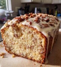 butter pecan cake loaf cream cheese icing